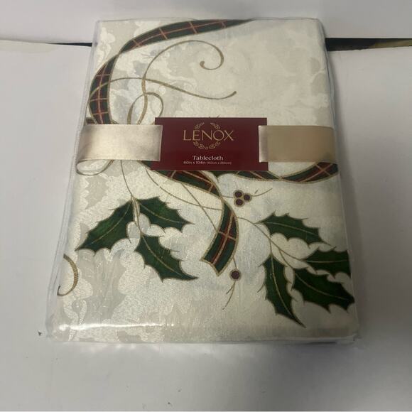 LENOX HOLIDAY NOUVEAU MELODY‎ CHRISTMAS TABLECLOTH 60 X 104in - Picture 4 of 9